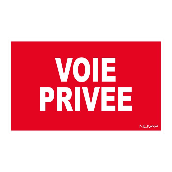 Panneau Voie privée - Rigide 330x200mm - Novap Panneau Voie privée - Rigide 330x200mm - Novap