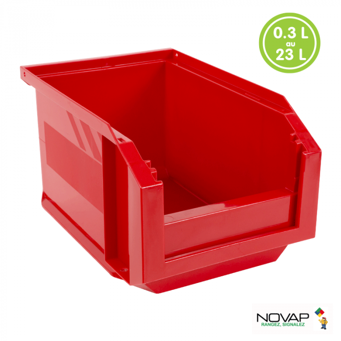 Bac Norme Europe plastique rouge 21027 ALLIBERT