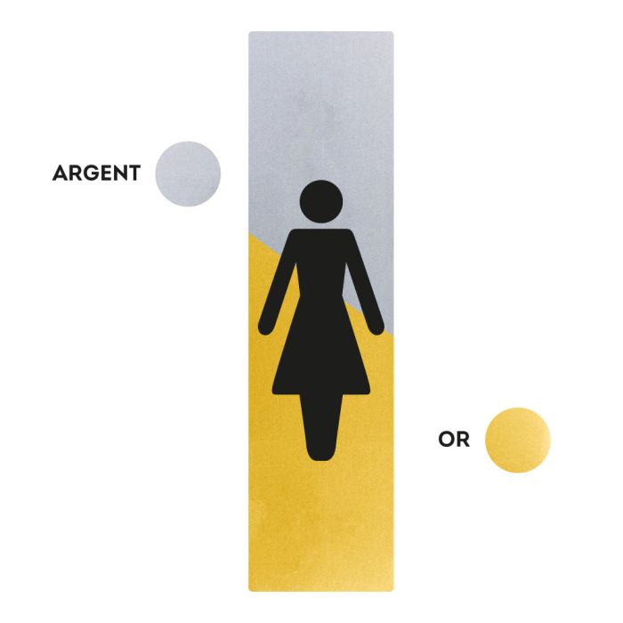 Plaquettes de porte 170x45mm - Femmes - Argent & Or - Novap Plaquettes de porte 170x45mm - Femmes - Argent & Or - Novap