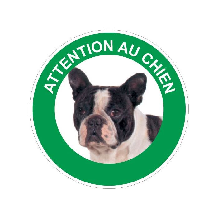 Achetez sur  votre Panneau Attention au chien Bouledogue français