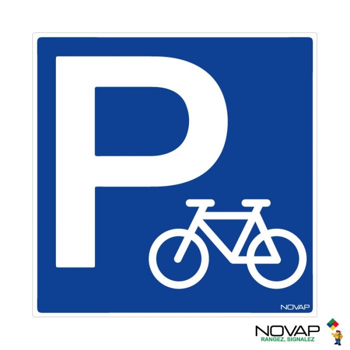 Panneau Parking vélos - Rigide 480x480mm - Novap