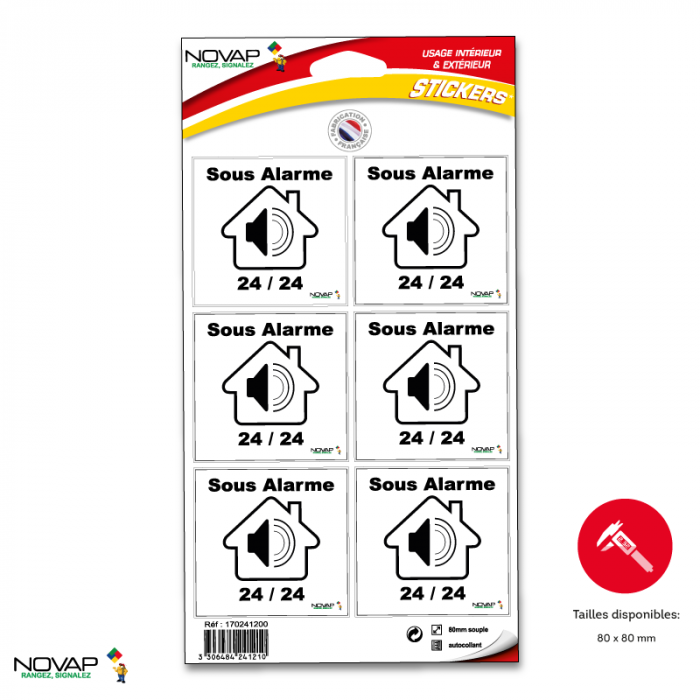 Sticker signalétique - Alarme incendie Etiquette & Autocollant