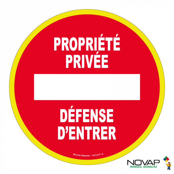 Signalisation ERP - Panneau - Propriété privée défense d'entrer