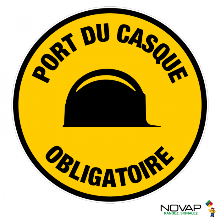 Panneau port du casque obligatoire en PP - Panostock