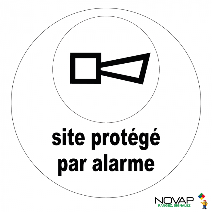Panneau Site protégé par alarme - Novap Panneau Site protégé par alarme - Novap