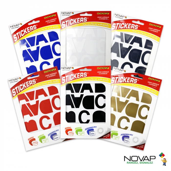 Lettres autocollantes 40mm - NOVADHESIFS