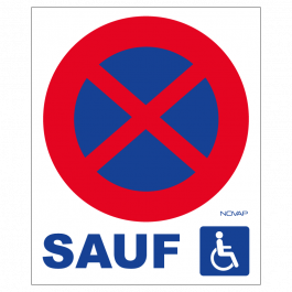 Pictogramme adhésif - Handicapés - Novap