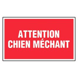 PANNEAU ATTENTION AU CHIEN (H0336)