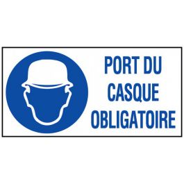 Panneau PVC Port du casque vélo obligatoire