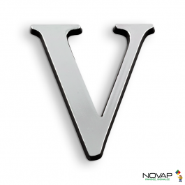 lettre-v-en-relief-autocollant-argent