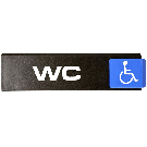 Plaquette WC handicapés - Europe Access 175x45mm - Novap
