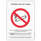Panneau Interdiction de fumer - Rigide 148x210mm - 4600000
