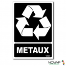 Panneau Recyclage déchets Métaux - Rigide A5 - Novap