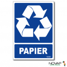 Panneau Recyclage déchets Papier - Rigide A5 - Novap