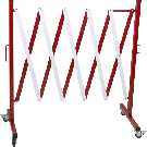 Barrière de chantier extensibles modulable - Rouge/Blanc - Novap