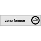 Plaquette Zone fumeur - Classique argent 170x45mm - 4321318