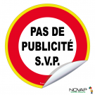 Adhésifs Pas de publicité SVP - haute visibilité - Novap