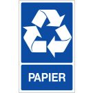 Panneau Recyclage dechets papier - Rigide 330x200mm - 4161044