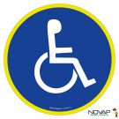 Panneau Parking Handicapés - haute visibilité - Ø 80mm - Novap