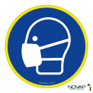 Panneau Port du masque obligatoire - haute visibilité - Novap
