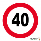 Panneau Vitesse limitée à 40 Km/h - Novap