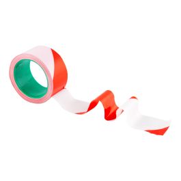 Ruban économique 50mmx100m Rouge/Blanc - 3050004