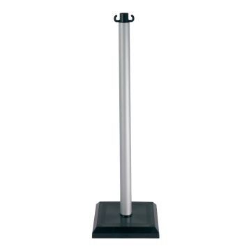 Poteau PVC Gris Alu sur socle lesté 3kg - Novap
