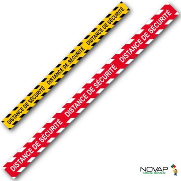 Bande Distance de sécurité - spécial sol - 1000 x 70mm - Novap