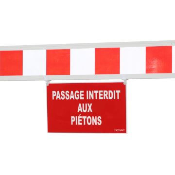 Panneau - Passage interdit aux piétons - pour barrière fixe - 1320277