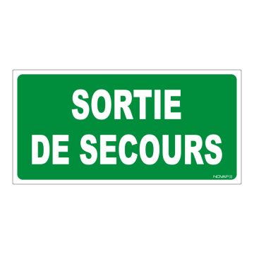 Panneau Sortie de secours - Rigide 960x480mm - 4000022