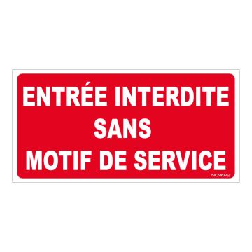 Panneau Entrée interdite sans motif - Rigide 960x480mm - 4000169