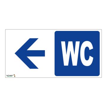 Panneau WC Flèche à gauche - Rigide 960x480mm - 4000220