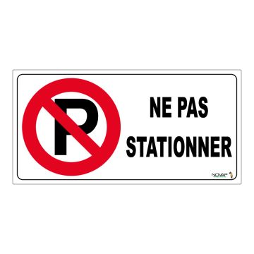 Panneau Ne pas stationner - Rigide 960x480mm - 4000336