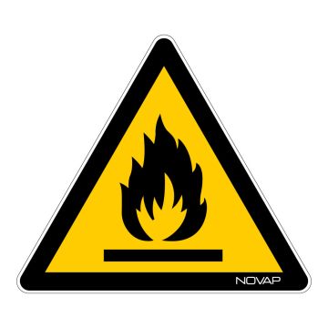 Panneau Danger matières inflammables - Novap
