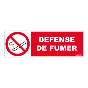 Panneau Défense de fumer - Rigide 450x150mm - 4030500