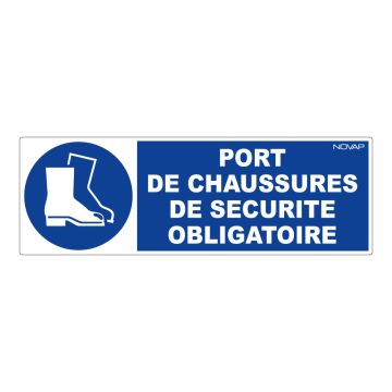 Panneau Port de chaussures de sécurité obligatoire - Rigide 450x150mm - 4030654