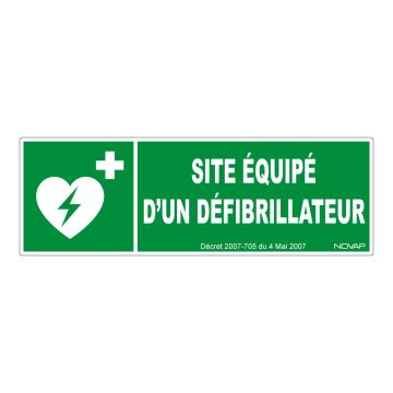 Panneau Site équipé d'un défibrillateur - Rigide 450x150mm - 4062815