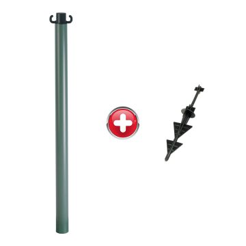 Poteau PVC Vert bronze avec pointe - 2000055
