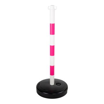 Poteau PVC Rose FME/Blanc sur socle à lester 9kg - Novap