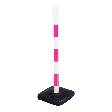 Poteau PVC Rose FME/Blanc sur socle à lester 4kg - Novap