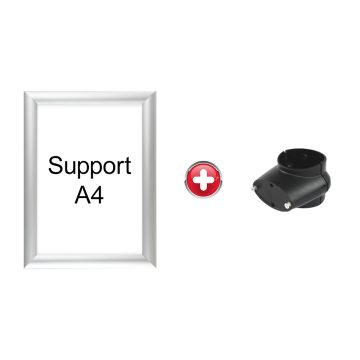 Support d'information A4 Alu avec collier - 2034012