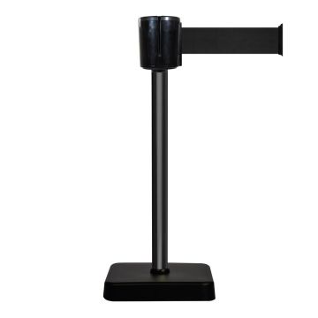 Poteau à sangle alu noir 10m x 100mm sur socle mobile - 2801041