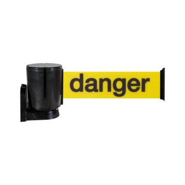 Enrouleur mural sangle Jaune Danger 10m x 100mm - 2801126