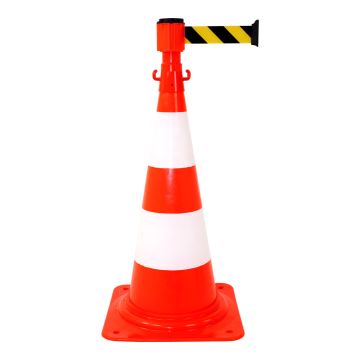 Kit dérouleur de sangle Jaune/noir + cônes - Novap