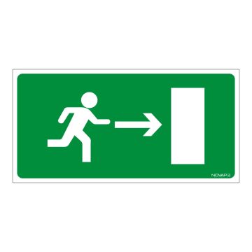 Panneau Sortie à droite - Rigide 960x480mm - 4000091