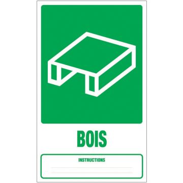 Panneau Dechets bois - Rigide 330x200mm - 4000640