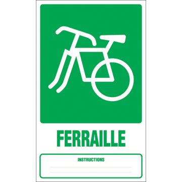 Panneau Dechets ferraille - Rigide 330x200mm - 4000718