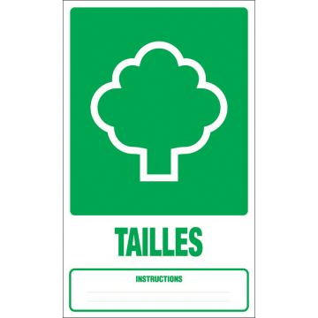 Panneau Dechets tailles - Rigide 330x200mm - 4000725