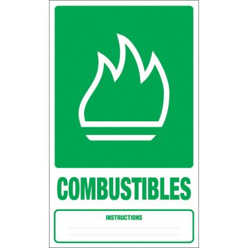 Panneau Dechets combustibles - Rigide 330x200mm - 4000732