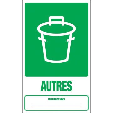 Panneau Dechets autres - Rigide 330x200mm - 4000749